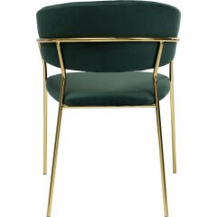 Belle Velvet Green 2'li Kolçaklı Sandalye