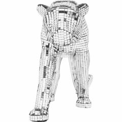 Mosaic Walking Leopard 32cm
