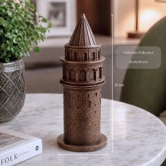 Galata Tower Bronz Dekoratif Mumluk