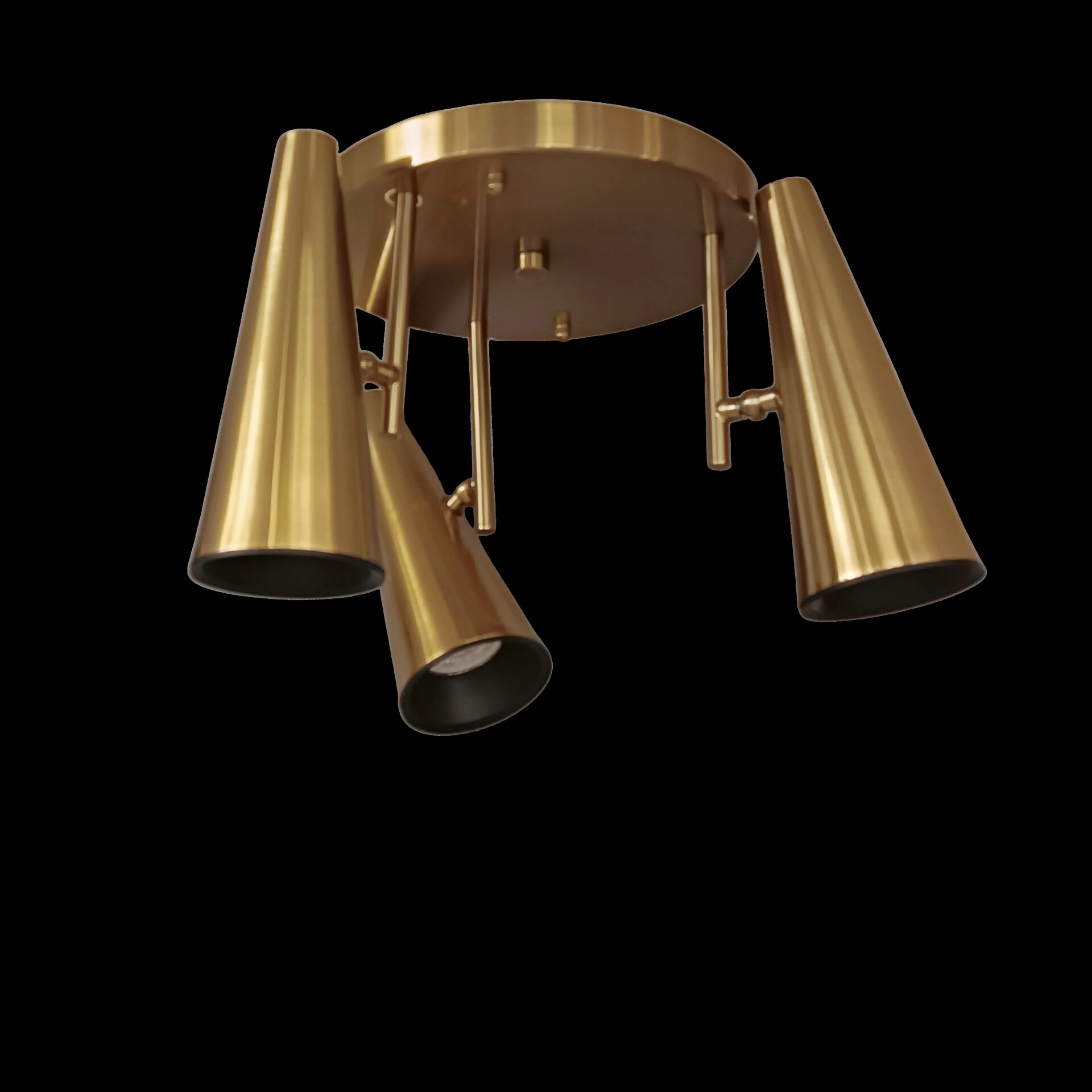 Selenora Üçlü Gold Plafonyer Avize