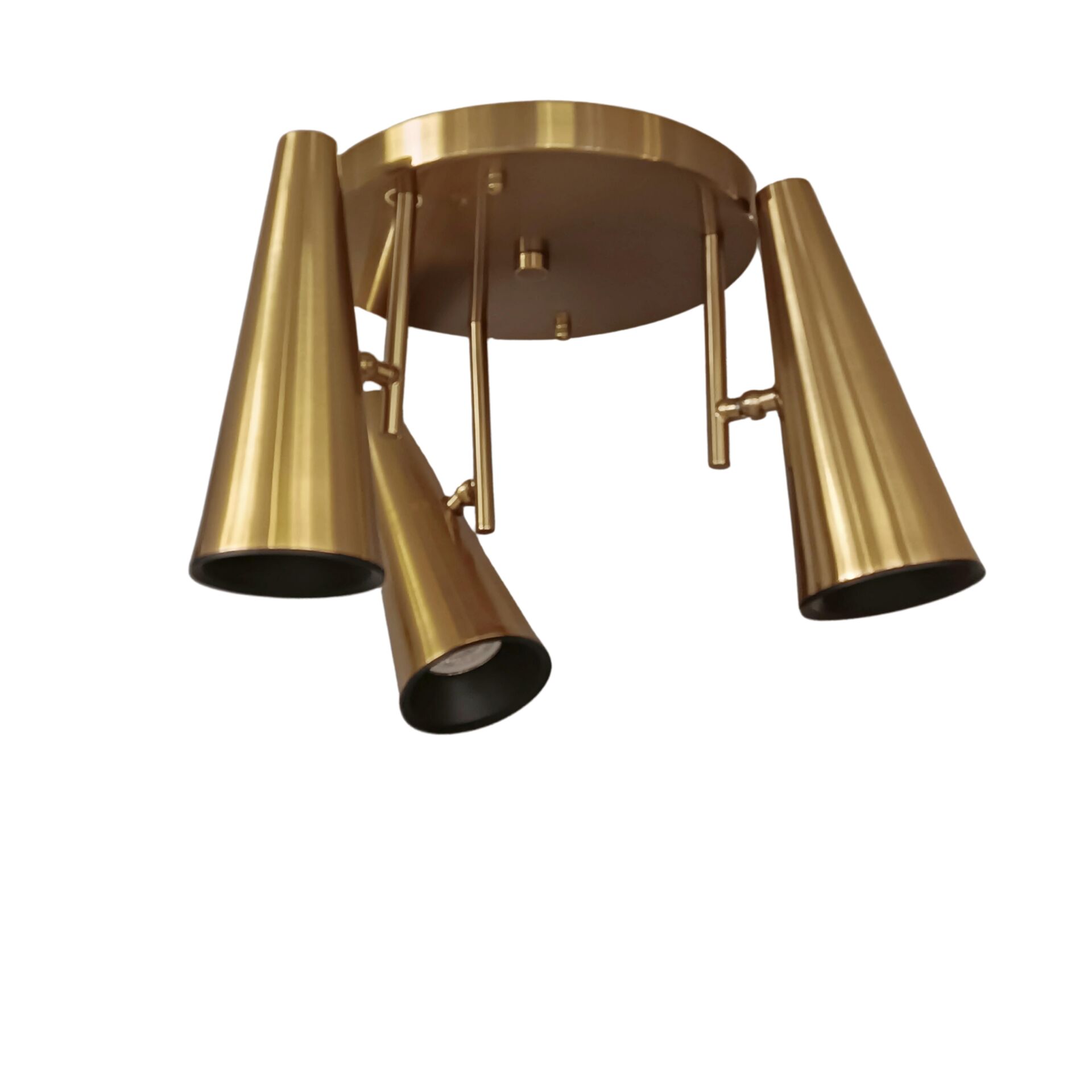Selenora Üçlü Gold Plafonyer Avize