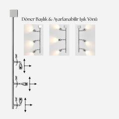 Axis Ayarlanabilir Okuma Başlıklı Gümüş LED Sarkıt