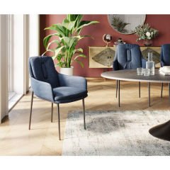 Thea Dark Grey Kolçaklı Sandalye