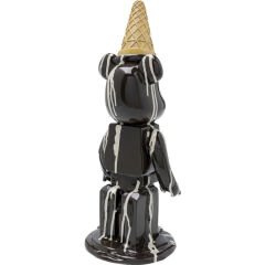 Gelato Bear Black Dekoratif Obje 40cm