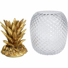 Pineapple Şeffaf Cam Dekoratif Vazo