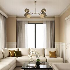 Beluna Lazer Kesim Gold Avize