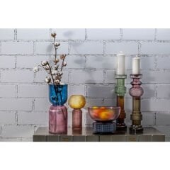 Marvelous Duo Yeşil Kahverengi Cam Mumluk