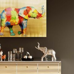 Mosaic Elephant Dekoratif Obje 41cm