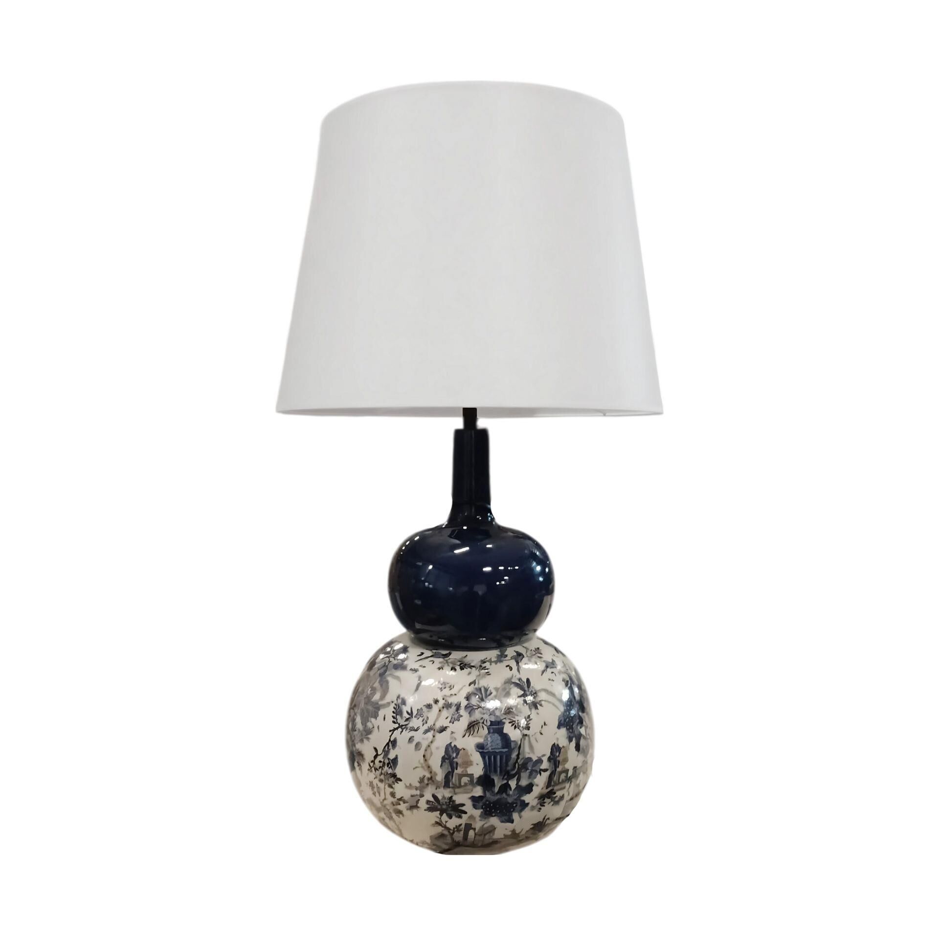 Motifli Büyük Polyester Abajur