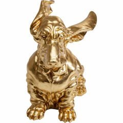 Coiffed Dog Gold Dekoratif Obje 52cm