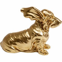 Coiffed Dog Gold Dekoratif Obje 52cm