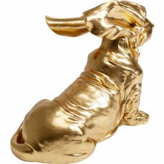 Coiffed Dog Gold Dekoratif Obje 52cm