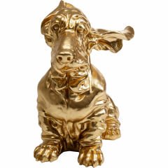 Coiffed Dog Gold Dekoratif Obje 52cm