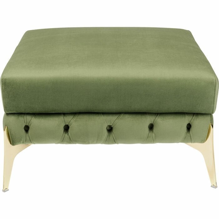 Bellissima Velvet Green Masif Tabure