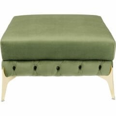Bellissima Velvet Green Masif Tabure