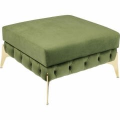 Bellissima Velvet Green Masif Tabure
