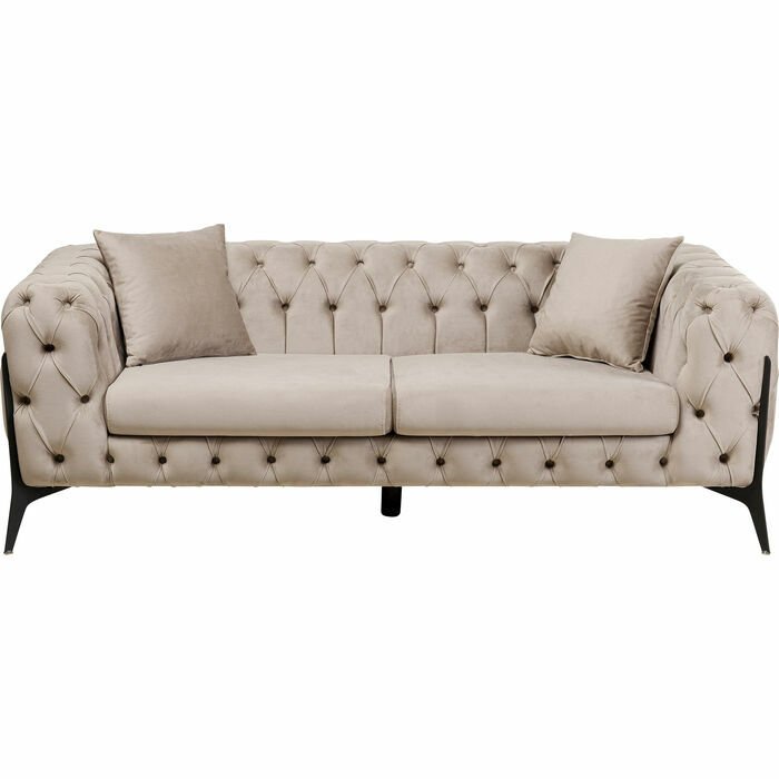 Sofa Bellissima 2-Seater Velvet Taupe Kanepe