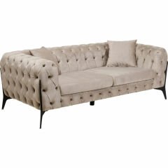 Sofa Bellissima 2-Seater Velvet Taupe Kanepe