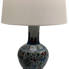 Geleneksel Motifli Polyester Abajur