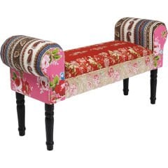 Wing Patchwork Kırmızı Bench