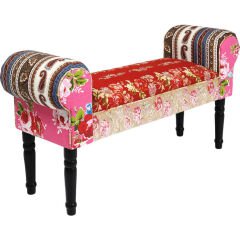 Wing Patchwork Kırmızı Bench
