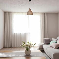 Vivo Krem Rattan Sarkıt Avize