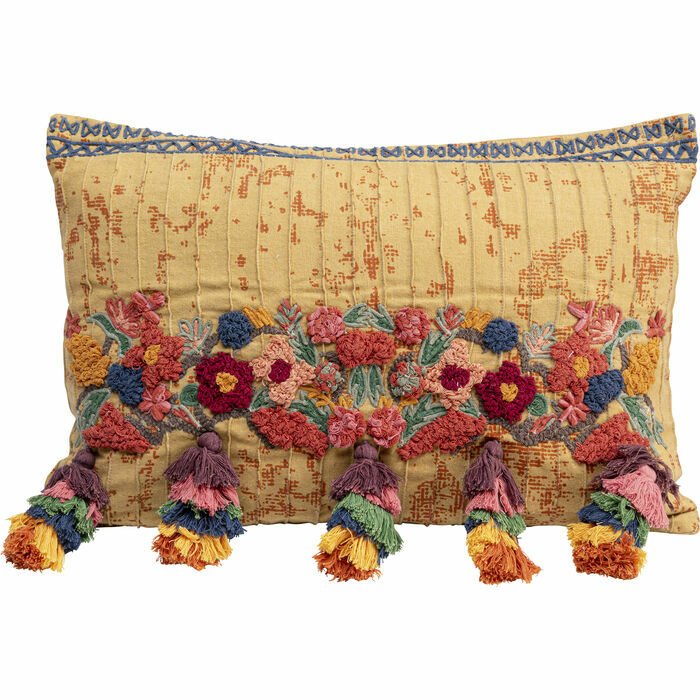 Textured Tassels Pamuklu Kırlent 50x35 cm