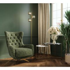 Swivel Armchair Bellini Green Berjer