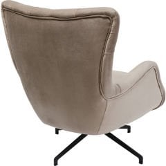 Swivel Armchair Bellissima Velvet Taupe Berjer