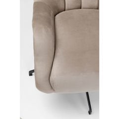 Swivel Armchair Bellissima Velvet Taupe Berjer