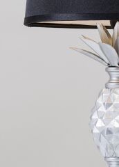 Ananas Abajur Gümüş / Siyah - 2057