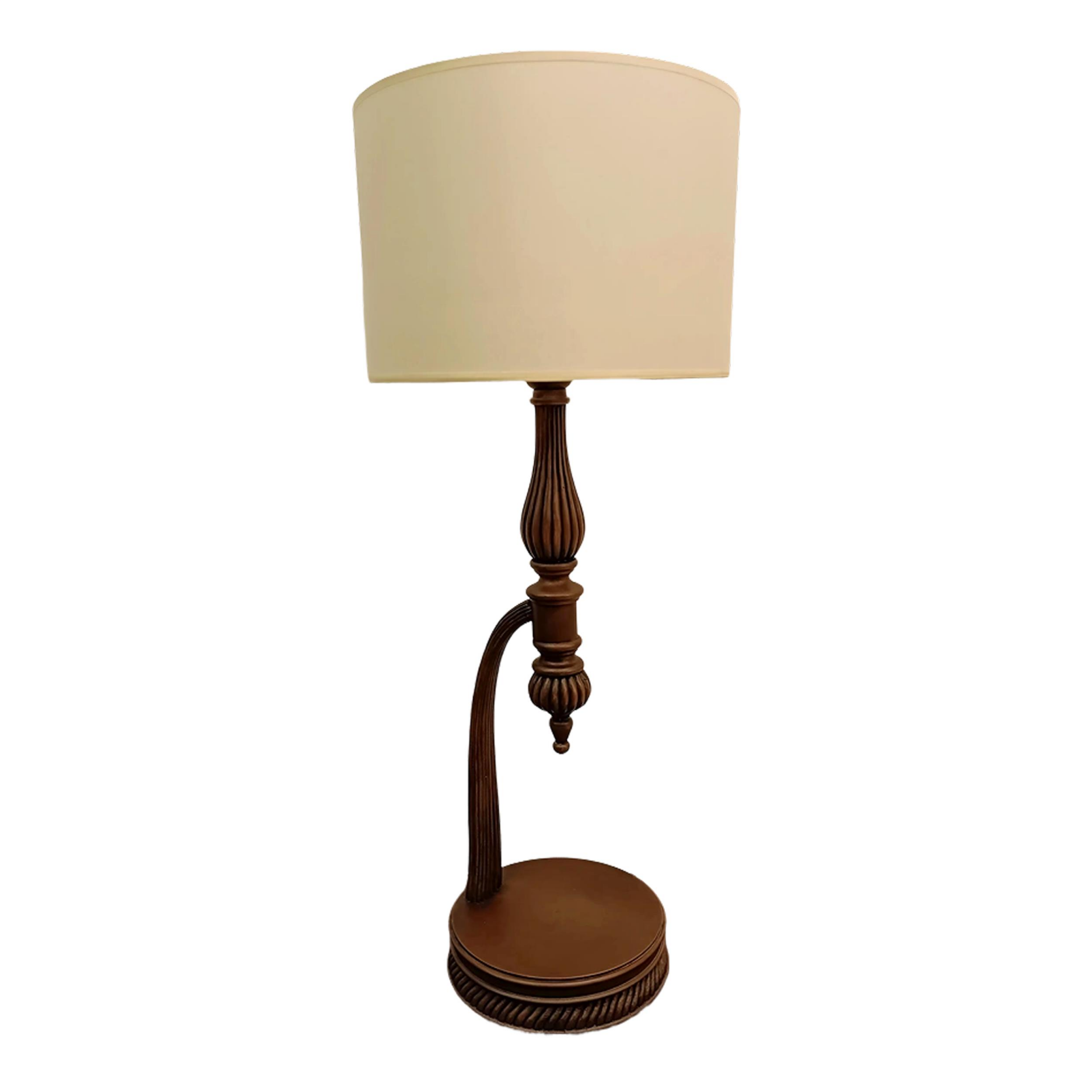 Ahşap Abajur Kahverengi Gövde