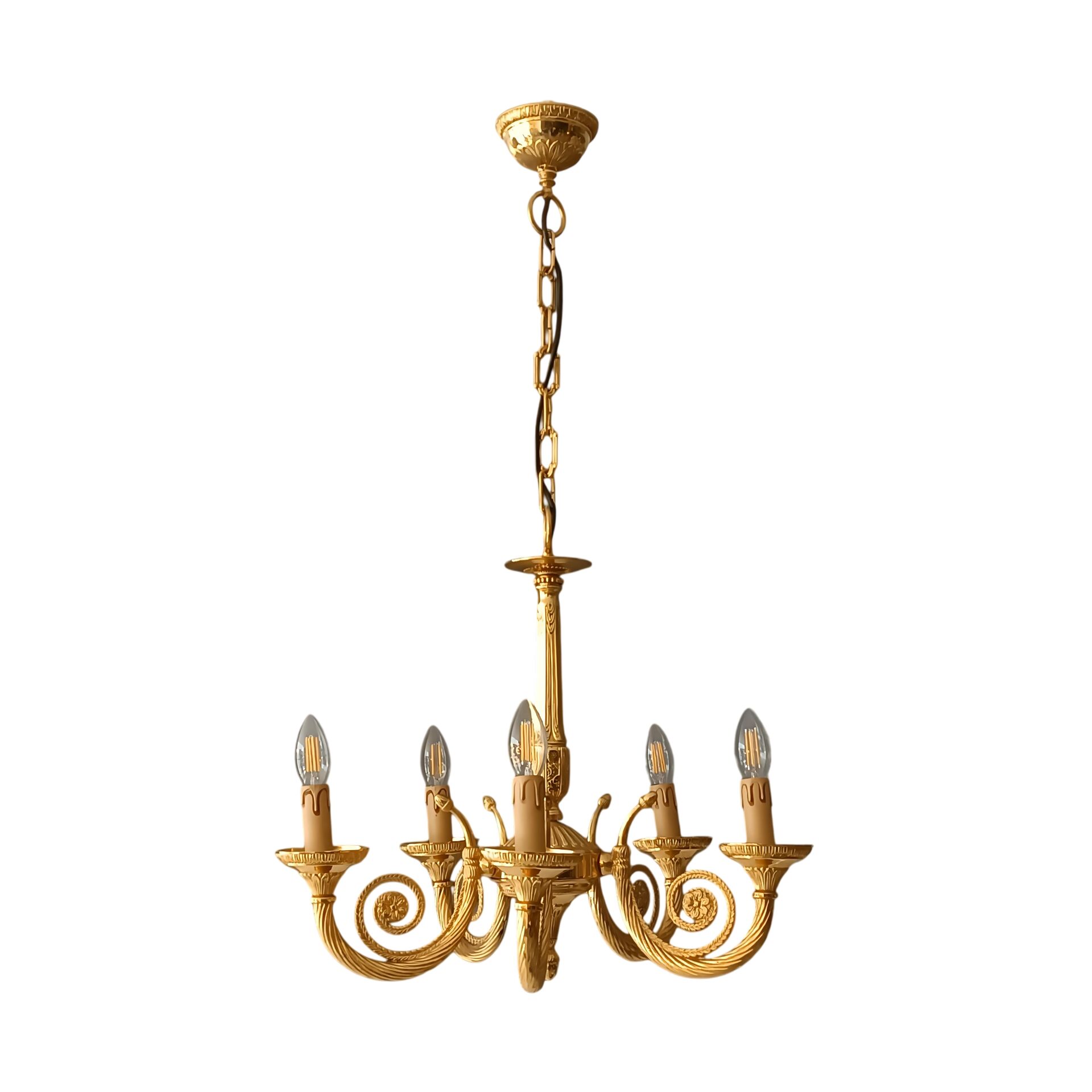 Shina Beş Kollu Metal Avize