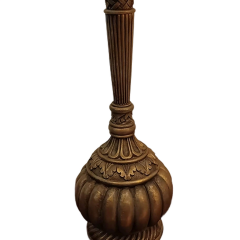 Dilimli Polyester Abajur Eskitme Gold