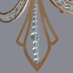 Huno Altı Kollu Eskitme Gold Avize