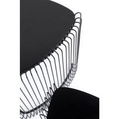 Wire Triangle Siyah Yan Sehpa