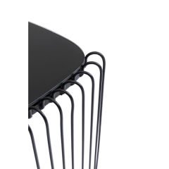 Wire Triangle Siyah Yan Sehpa