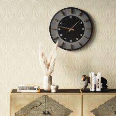 Wall Clock Lio Black Ø60cm