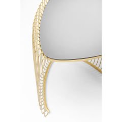 Wire Triangle Gold 2'li Yan Sehpa