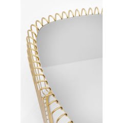 Wire Triangle Gold 2'li Yan Sehpa