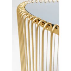 Wire Triangle Gold 2'li Yan Sehpa