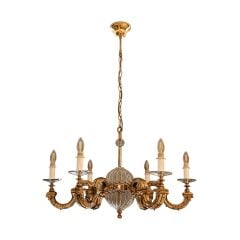 Noor 6 Kollu Eskitme Gold Avize