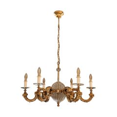 Noor 6 Kollu Eskitme Gold Avize