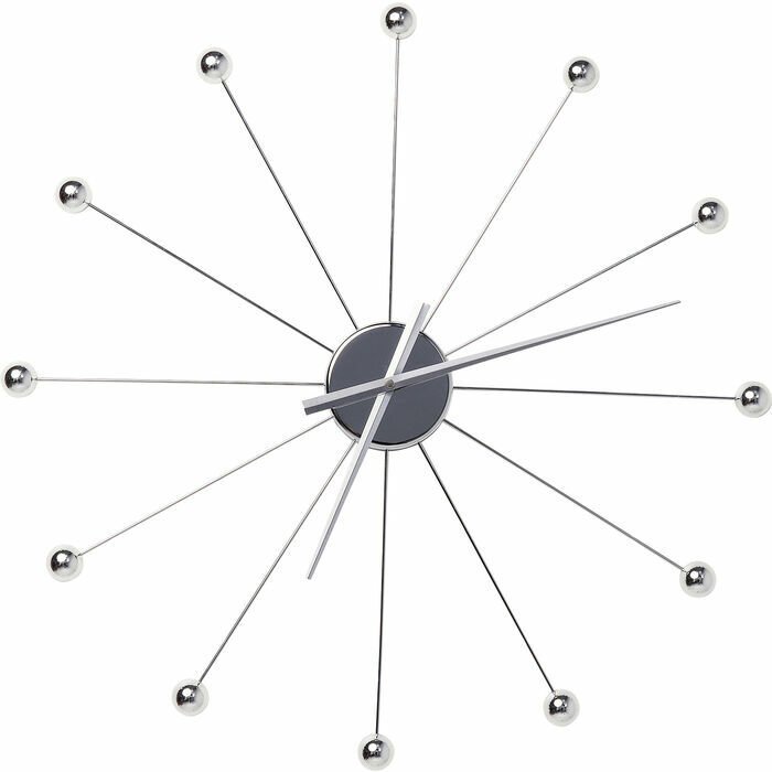Wall Clock Like Umbrella Balls Chrome