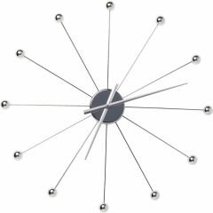 Wall Clock Like Umbrella Balls Chrome