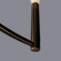 Clair 8 Kollu Siyah Eskitme Avize