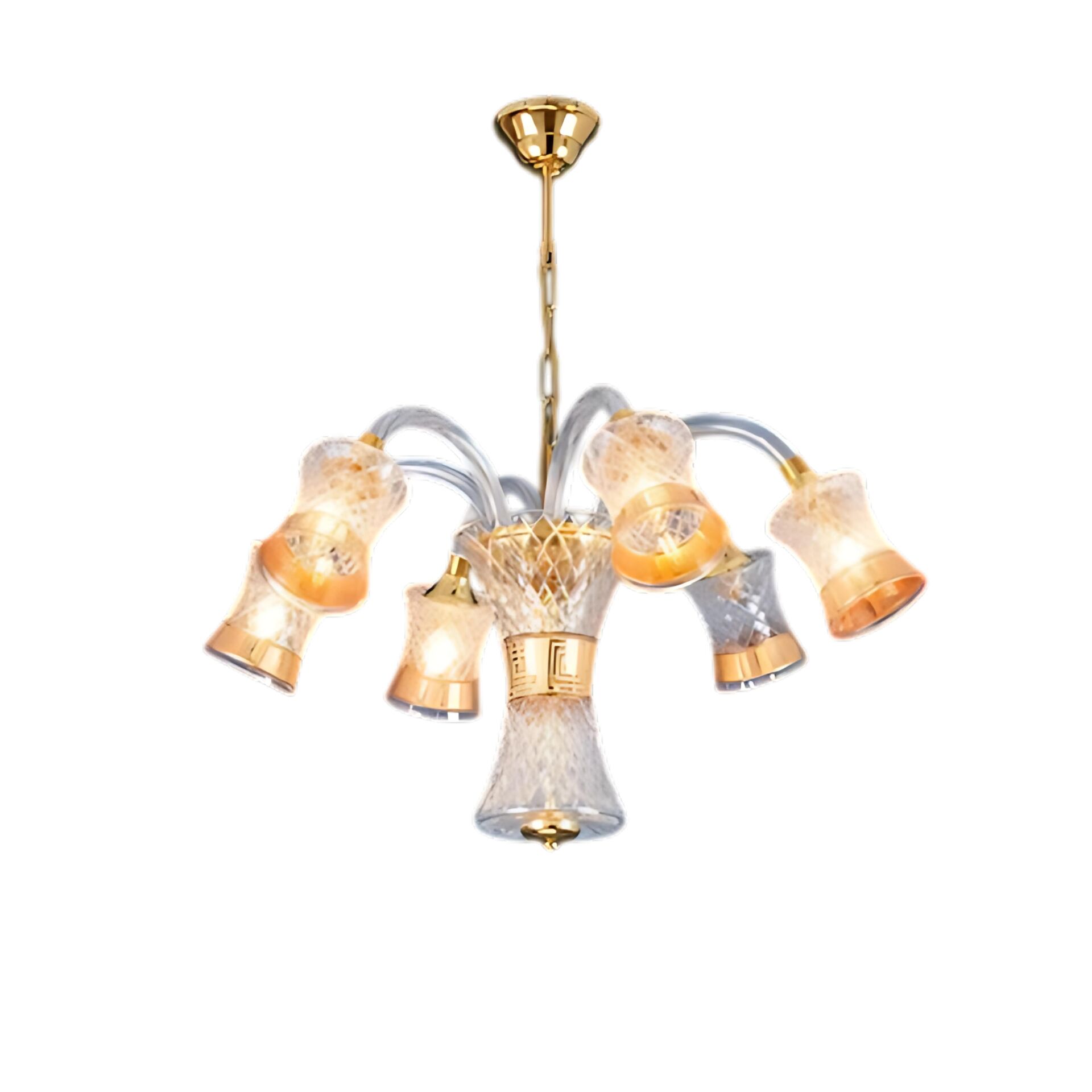 Etoile Altı Kollu Cam Avize