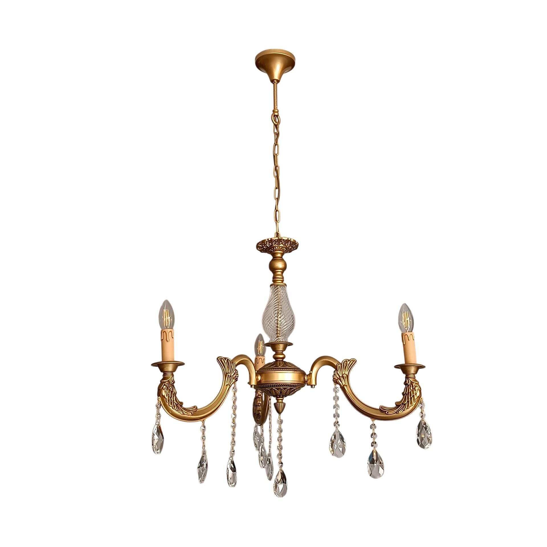 Brisa Üç Kollu Gold Avize