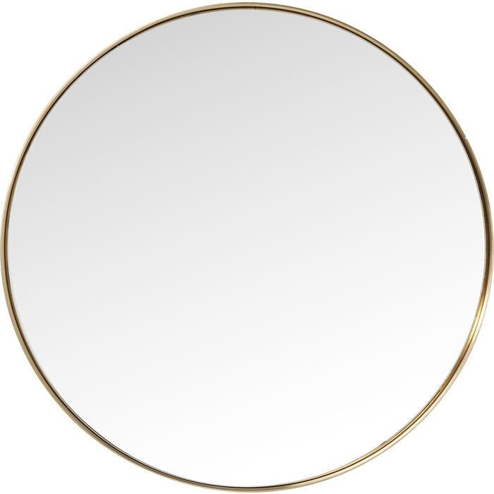 Mirror Curve Round Brass Ayna 100 cm