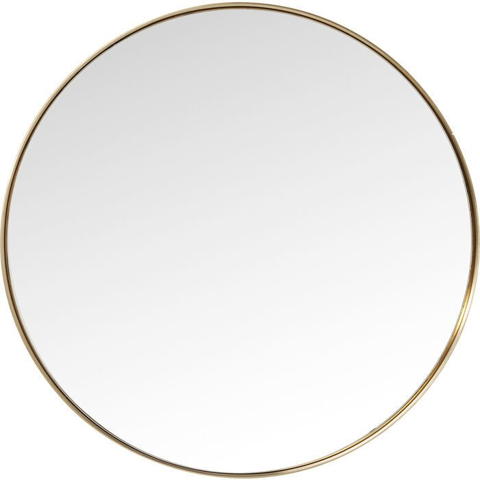 Mirror Curve Round Brass Ayna 100 cm
